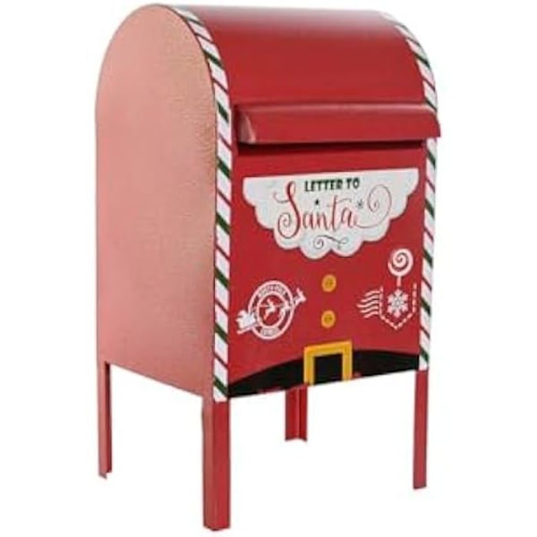 Julepynt - DKD Home Decor - Postkasse - Flerfarvet - 28,5 x 26,5 x 52 cm - Indendørs Gul, vit, svart, röd