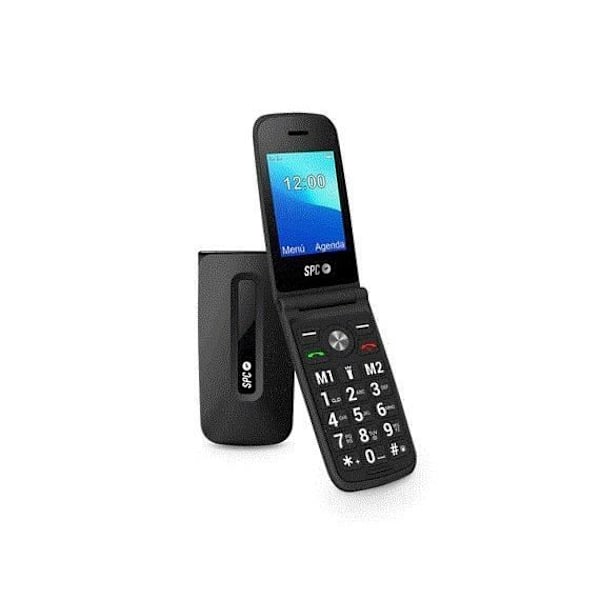 SPC Titan - Mobiltelefon til seniorer, store taster, smart ringetone og meddelelser og 2 direkte minder Sort