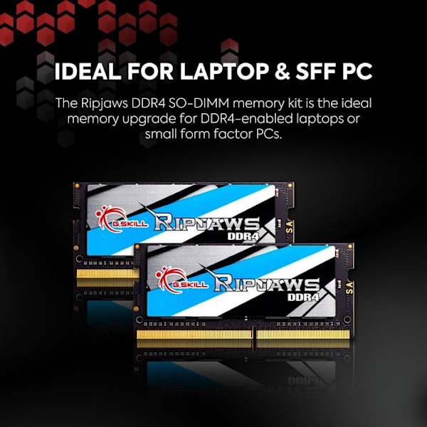 Hukommelsesnotepad Ripjaws-serien - GSKILL - 32 GB DDR4 2400 MHz - Dobbeltkanal - SO DIMM 260 ben