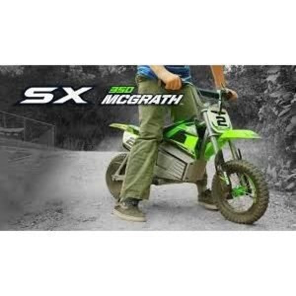 RAZOR - SX350 Dirt Rocket - Elmotorcykel för barn - Hastighet upp till 22 km/h - 30 min autonomi - Grön