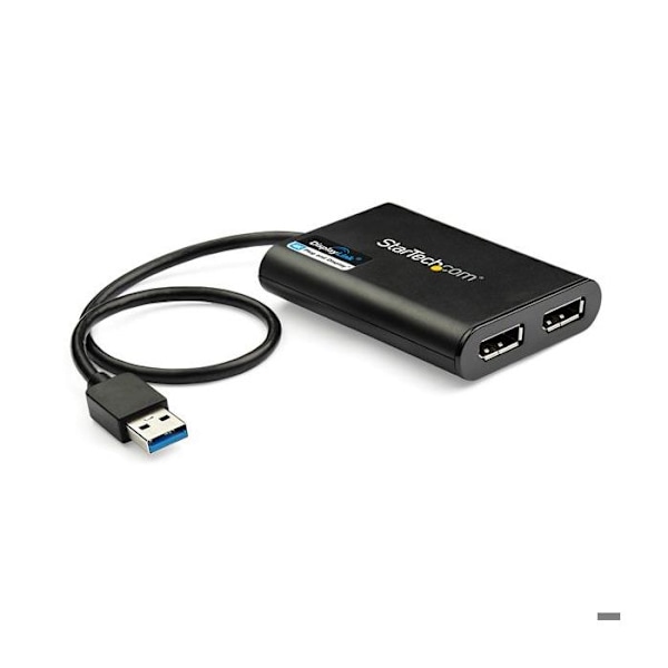 USB-adapter till dubbel DisplayPort - StarTech.com - USB 3.0 - 4K 60 Hz - 2 DP-portar - Svart