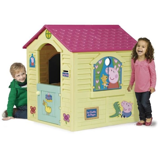 Peppa Pig House - CHICOS - Öppningsdörr och fönster - För killar och tjejer från 2 år Rosa