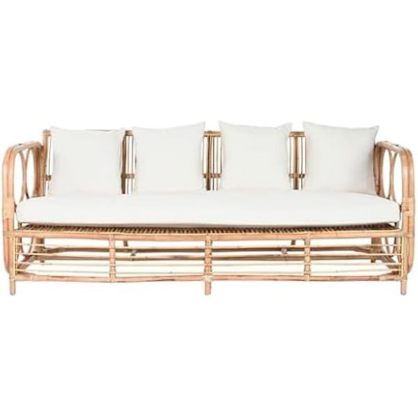 Sohva - HOME ESPRIT - Monivärinen - 3 paikkaa - 192 x 76 x 73 cm - Luonnonvalkoinen Flerfärgad