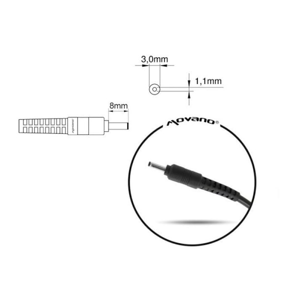 Bærbar computer Mitsu - ZM/ACE19342C - * Strømforsyning ACER 19V 3.42A ZM / ACE19342C ()