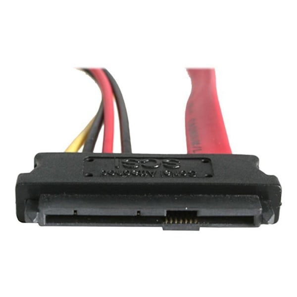 Kaapeliadapteri - StarTech - SFF-8482 -> SATA - 46 cm - LP4-virta - Punainen