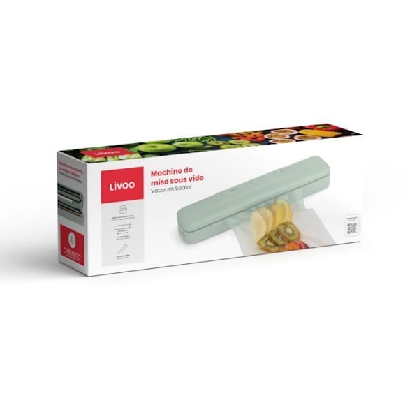 Vakuumpakker - LIVOO - DOM503V - 80W - 2 funktioner - Inkluderer filmrulle - Skæreskærer Grön