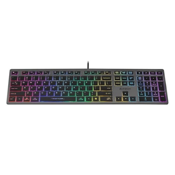 QWERTY-peliohjain A4Tech FX60H 2x USB-porttia Plug & Play USB-yhteys 1,5 m kaapelin pituus (neon-taustavalotus)