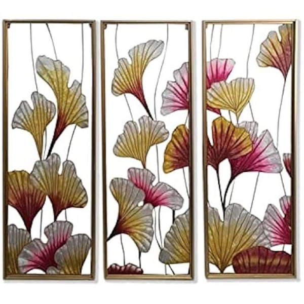 Canvas - DKD HEMINNREDNING - Standard - Gul - Metall och glas - 122x122 cm Gul