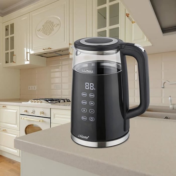 Sähkökannu - Maestro - MR-049 - 1.7L - 2200W - Kosketusnäyttö - Langaton sort