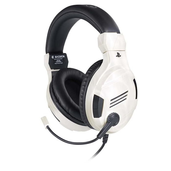 PS4 headset - BIGBEN - V3 White - Wired - Over-ear - Adjustable microphone Vit