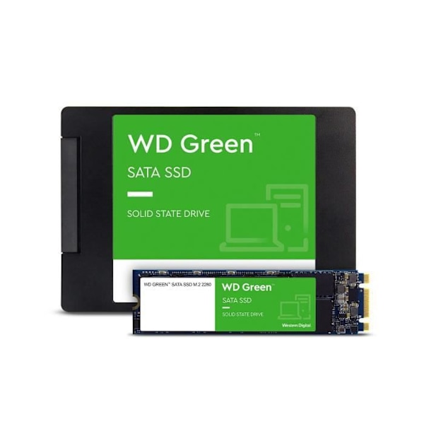 WESTERN DIGITAL SATA SSD harddisk - 2TB intern - 2,5" format - Grøn