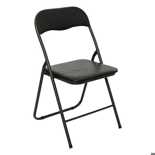 Sammenklappelig stol i PVC - Basic - Sort - H 79 cm Svart