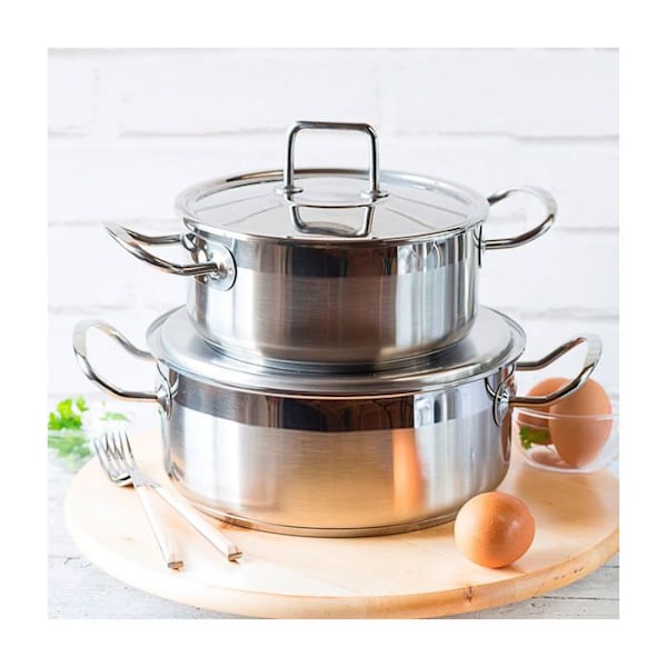 Kasserolle med låg BRA A340353 (20 cm) Rustfrit stål