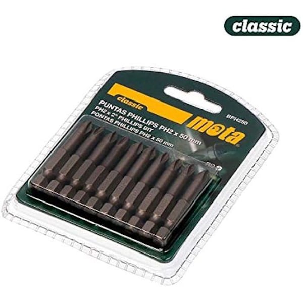 Mota bph250 PH2 50mm Phillips Tips Set - EDM - Fästverktyg - Set med 1 - Stål - Pack - PH