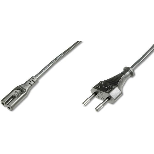 Strømkabel til IEC apparater, Euro Strømforsyning - små C Digitus apparater - [1x C7 hunstik - 1x Euro hanstik] -