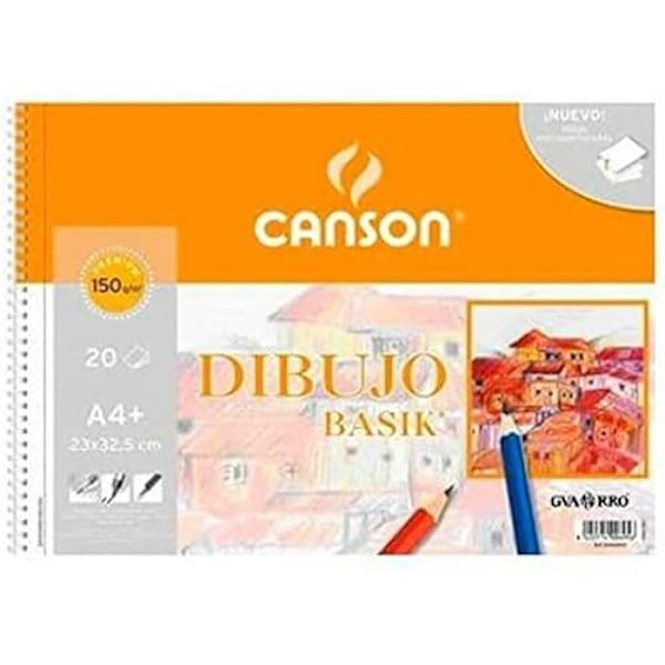 Piirustusalusta - Canson - A4 - 20 arkkia - 150 grammaa - Monivärinen mångfärgad