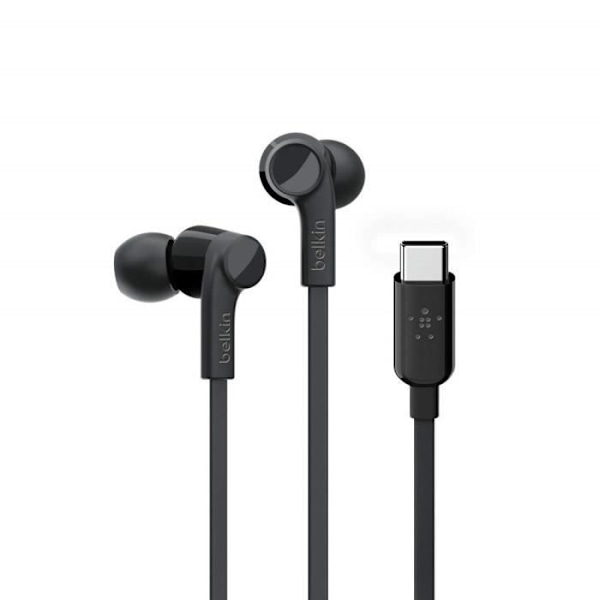 Høretelefoner - BELKIN - ROCKSTAR - USB-C - In-ear - Vandafvisende SVART