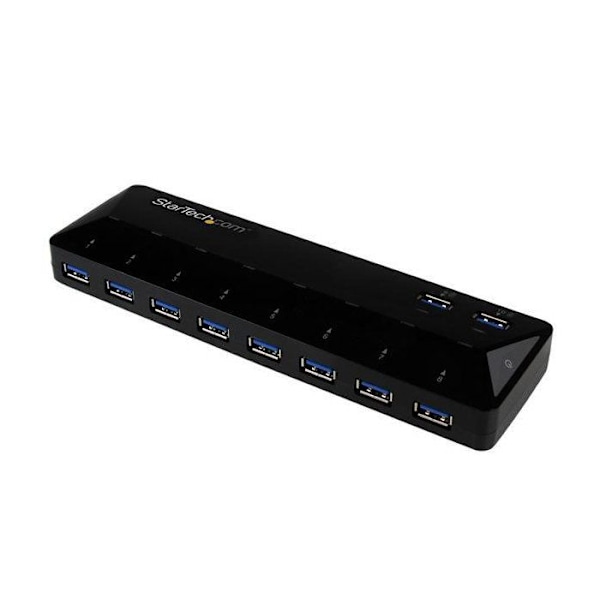 StarTech.com 10-porttinen USB 3.0 -keskitin lataus- ja synkronointiporteilla – 2x 1,5A (ST103008U2C)