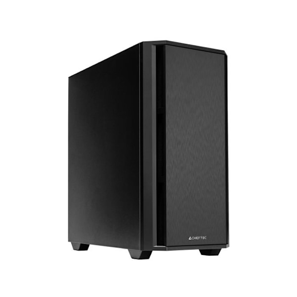 Computer Case - CHIEFTEC - AZ-01B-OP - Mini Tower - Black - Soundproof - 1 PWM 120mm Fan Sort