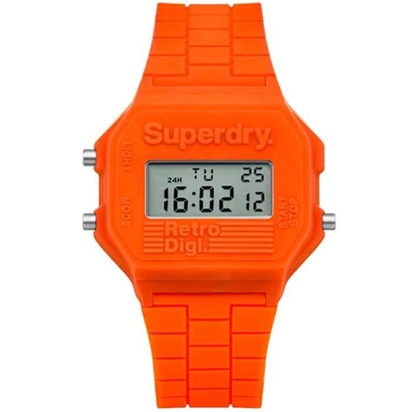 Klocka - SUPERDRY - SYL201O - Digital multifunktion - Orange silikon - Stänkbeständig Orange