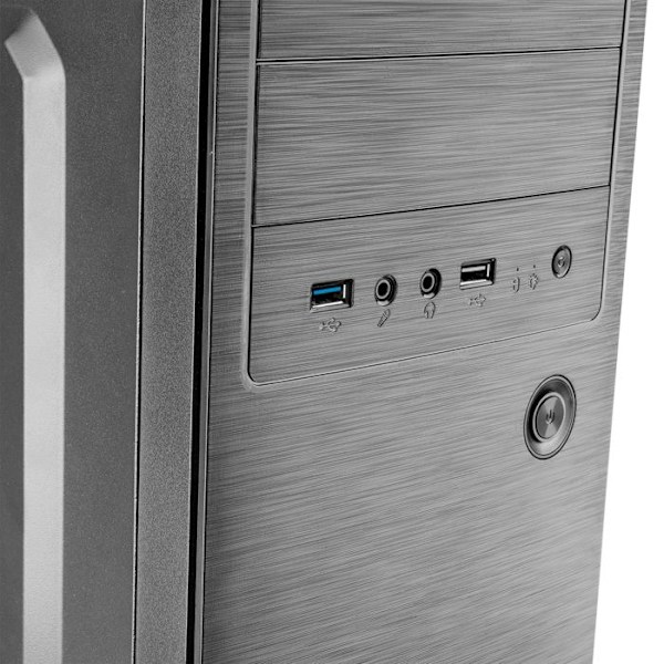 PC ATX-kabinet - Tacens - 2INITIOX - Poleret Aluminium - 120 mm blæser - Sort Sort