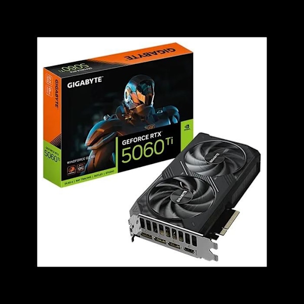 Gigabyte Graafinen kortti GeForce RTX 5060 Ti WINDFORCE OC 8G musta