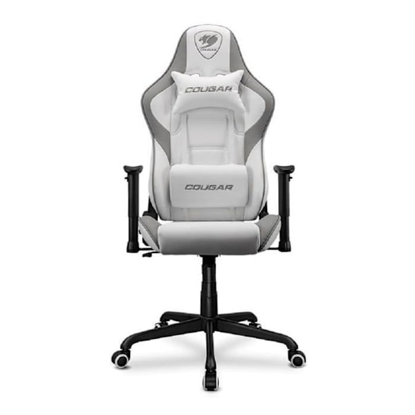 Gamingfåtölj - Cougar Gaming - ARMOR ÉLITE WHITE - Ergonomisk Komfort - PU Läder - Justerbar Vit