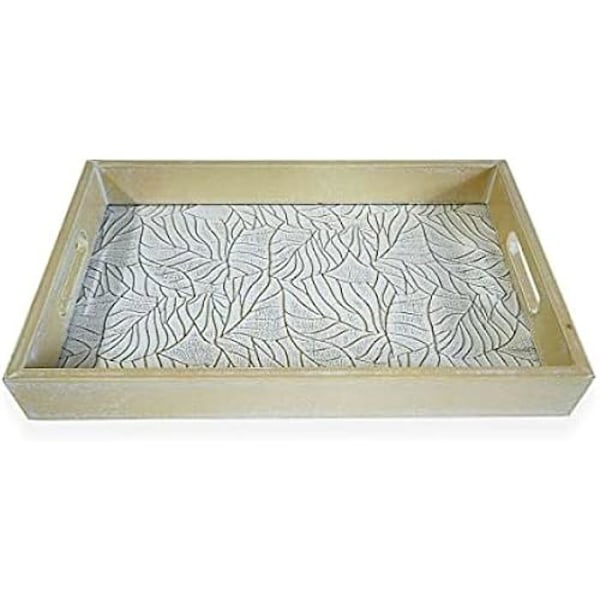 Bricka - VERSA - Versa - MDF trä - Flerfärgad - 37,5 x 25 x 6 cm Flerfärgad