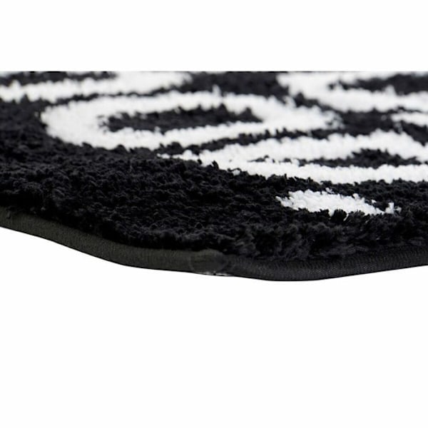 Rektangulär mikrofibermatta DKD Home Decor vit svart