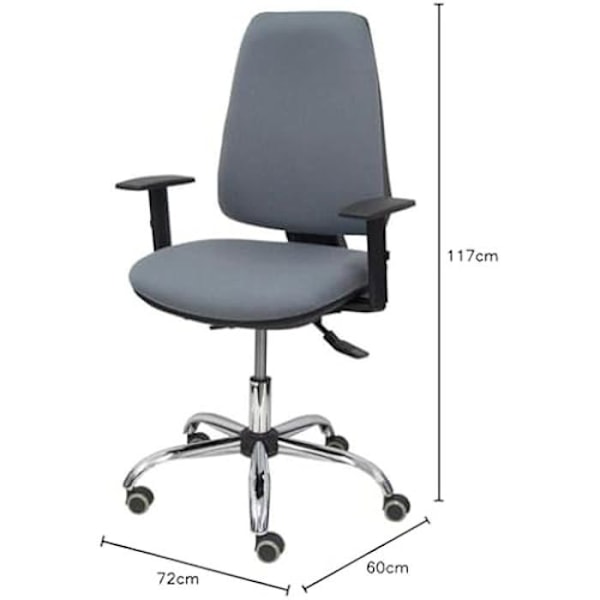 Kontorsstol - PIQUERAS Y CRESPO - Modell 14SBALI220CRBFRIT - Tyg - Medium Grey - 1 sits Mellan grå