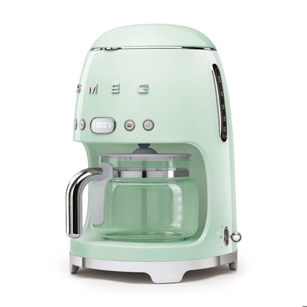 SMEG DCF02PGEU filterkaffebryggare - Vattengrön - 10 koppar - 1050W