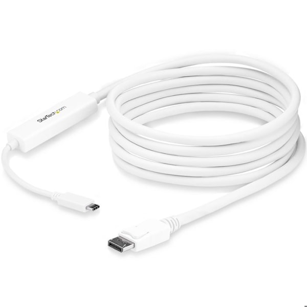 USB-C to DisplayPort - STARTECH - 3 m - 4K 60 Hz - Valkoinen - Thunderbolt 3
