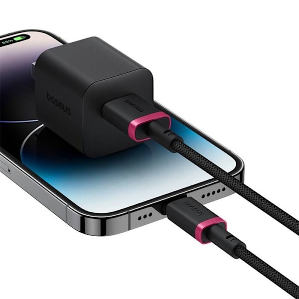 USB-Liitin datakaapeli, 2,4 A, 2 m - Baseus Dura (P10377801U01-03) - Musta