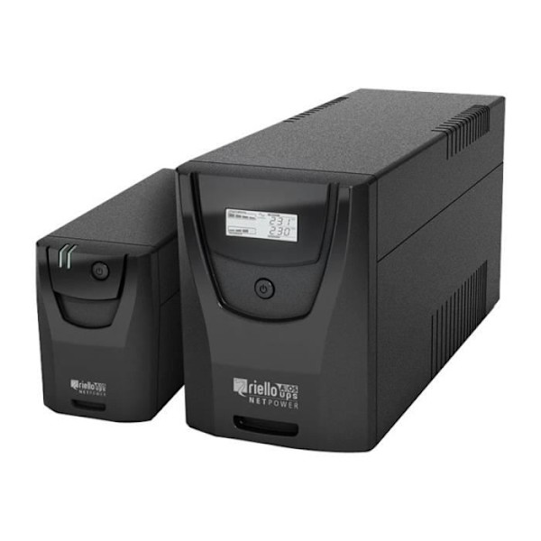 Riello UPS Net Power NPW 1000 Inverter AC 220-230-240 V 600 Watt 1000 VA RS-232, USB-udgangsstik: 4 mørkegrå Grå