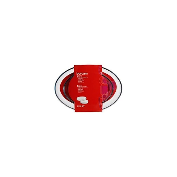 Ovnfade - BORCAM - Oval - Ildglas - Sæt med 2 - 26 og 35 cm Transparent