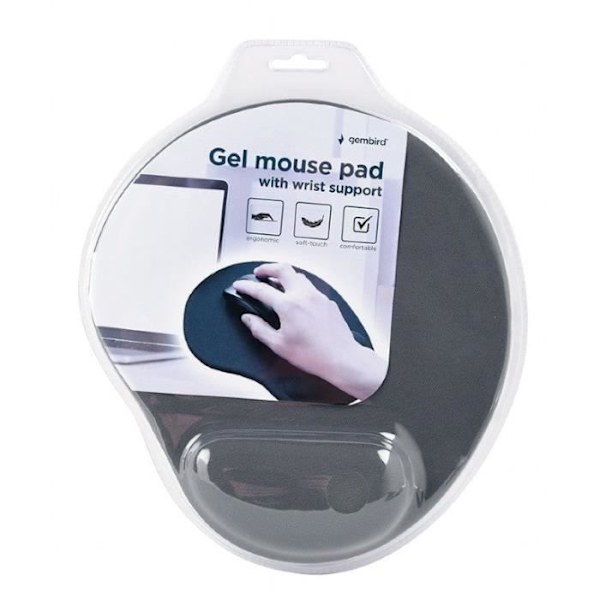 Musmatta - Gembird - MP-GEL-GR - Gel med handledsstöd - Halkfri bas - Grå