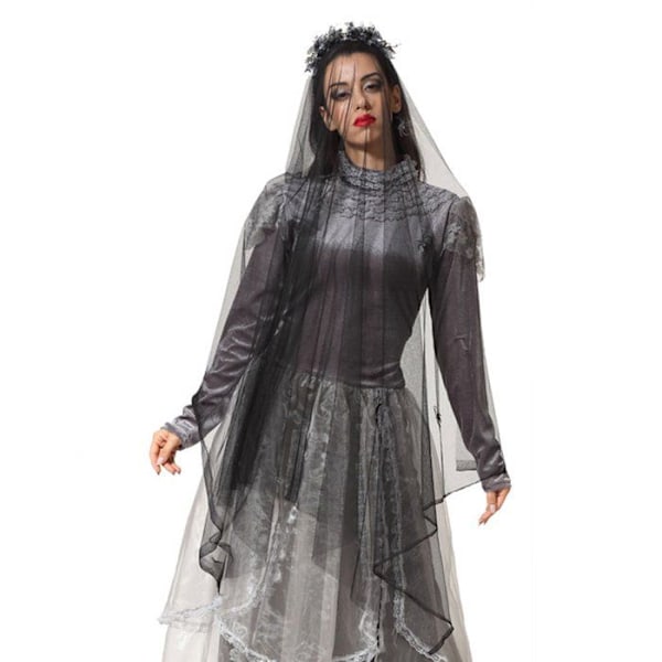 Corpse Bride pandebånd med sort slør - ANGEL TOMAS, SA - Halloween kvinder Svart