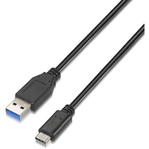 AISENS A107 – 0060 – USB 3.1-kabel (10 Gbps, 3 A, 1 M, til mobiltelefon og tablet) Farve Sort