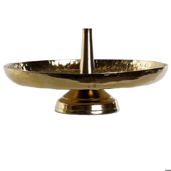 Fruktskål - DKD HOME DECOR - 22x22x31 cm - Guld - Metall - Set om 2 guld-silver
