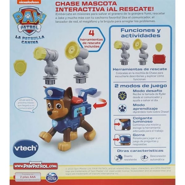 Interaktivt Djurspel - VTech - Chase - Flerfärgad - Från 3 år Flerfärgad