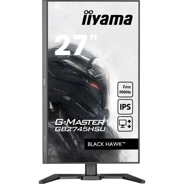PC-skærm IIYAMA GB2745HSU-B2 | 27" FHD IPS - Højdejusterbar fod - 100Hz - 1ms - HDMI/DP/USB - Sort