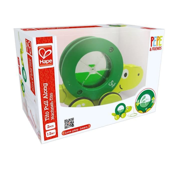 Hape - Tito grön dragleksak Ljusgrön