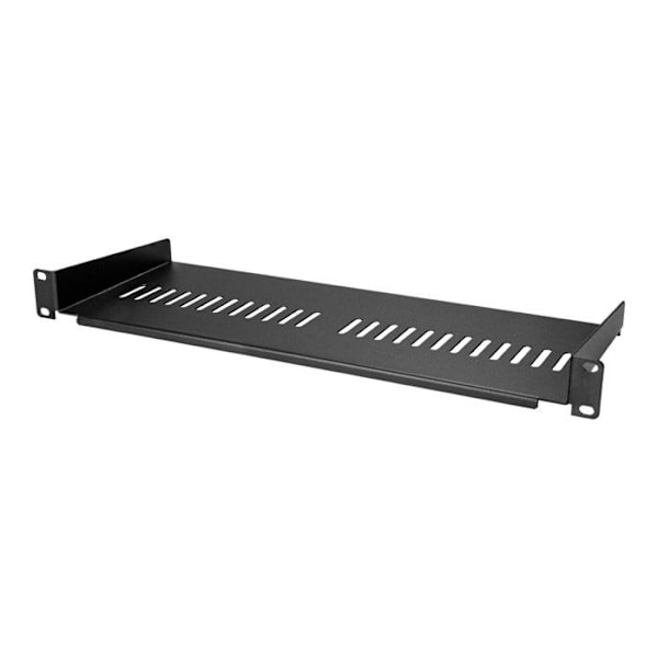 Ventileret hylde 1U - STARTECH - SPCC stål - Dybde 175 mm - 20 kg Kapacitet - Sort
