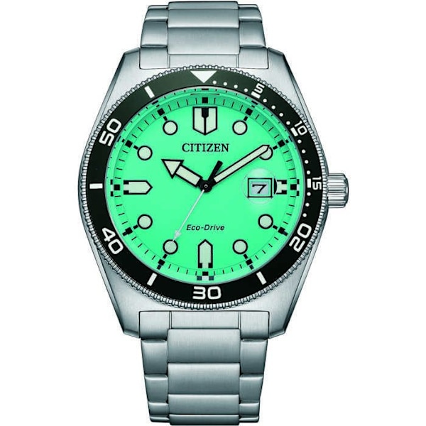 Kello - Vihreä Teräs - Citizen - AW1760-81W Silver, Svart, Grön