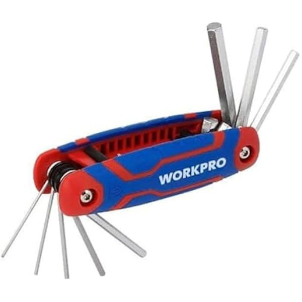 Taitettava kuusioavain - WORKPRO - 1,5-8 mm - Muovi - 6 piste - 17 x 6 x 6 cm