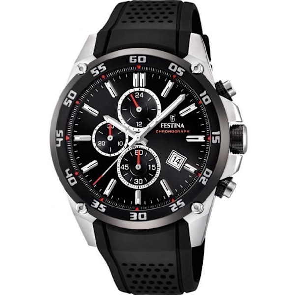 Chronografur - Festina - F20330/5 - Rustfrit Stål - Sort Resin - Mand Svart