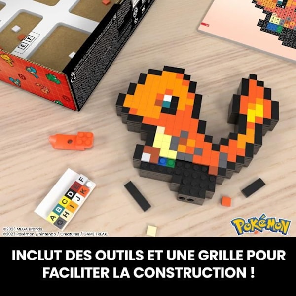 MEGA-Pokémon-Salamander-Retro byggesæt 349 dele - MEGA Pokémon - HTH76 Flerfärgad