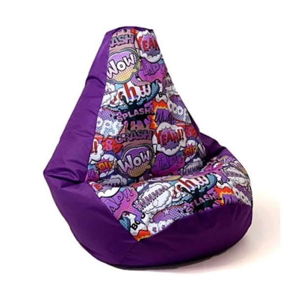 "Go Gift Sac Sako pouffe Impression poire violetti-WOW XL 130 x 90 cm - 5905359299745"