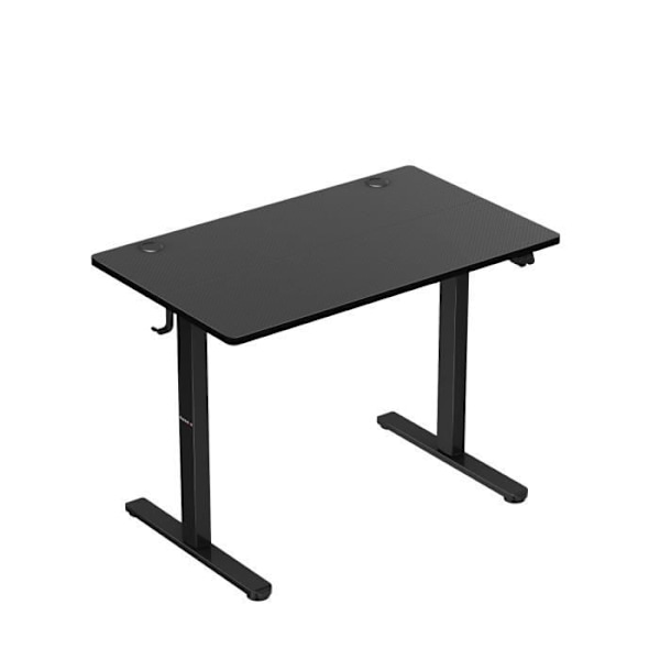 Bureau Assis Debout HUZARO HERO 7.9 Sort, Elektrisk Skrivebord, Ergonomisk, PC Gaming, IT, 2xKroge, Gaming Skrivebord svart