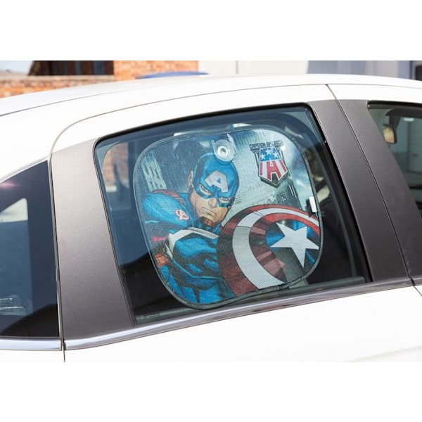 Sidoverdrag - Tataway - Captain America - 44x35 cm - UV-skydd - Sugpropp
